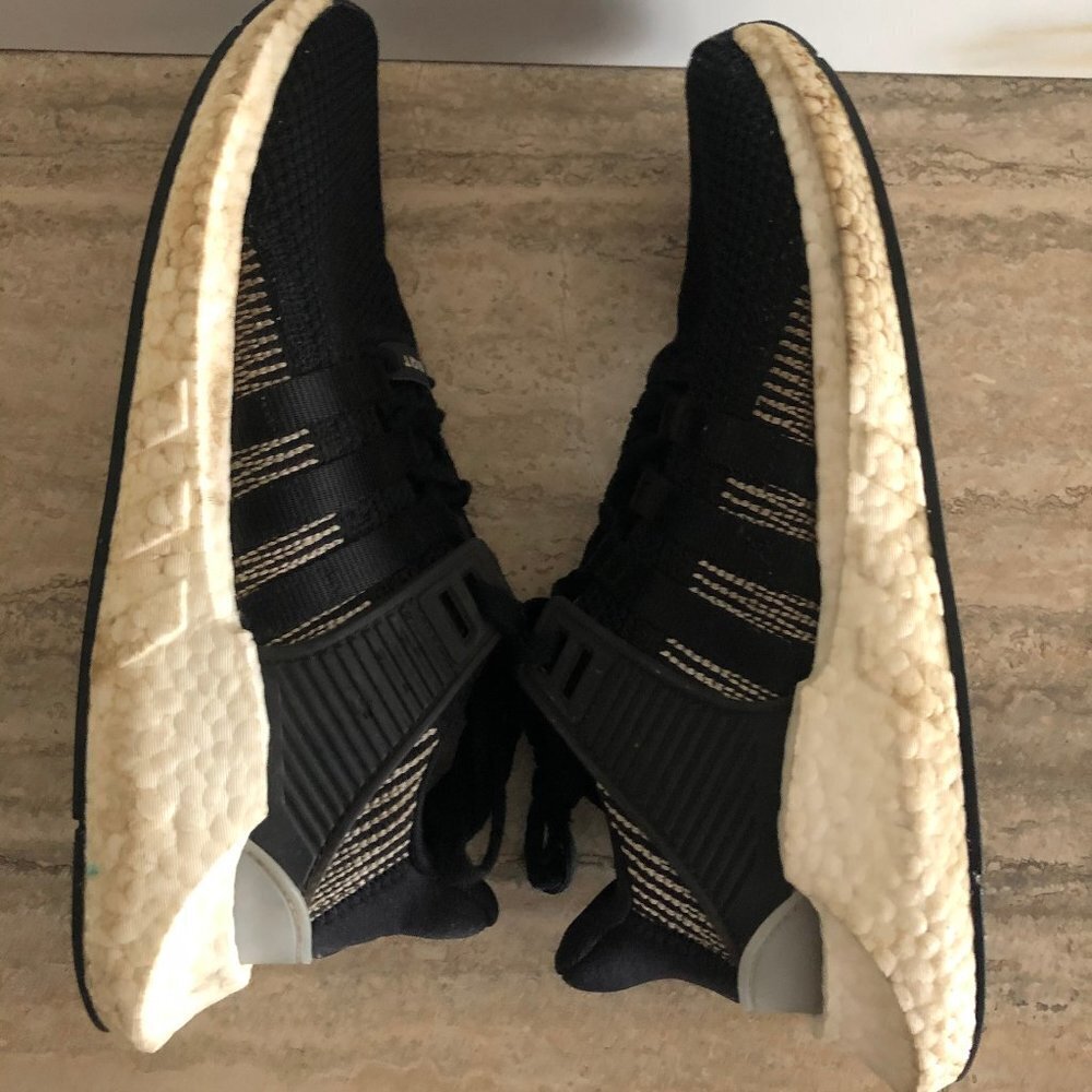Black and White Adidas EQT Sneakers Size 9.5 - Picture 4 of 8